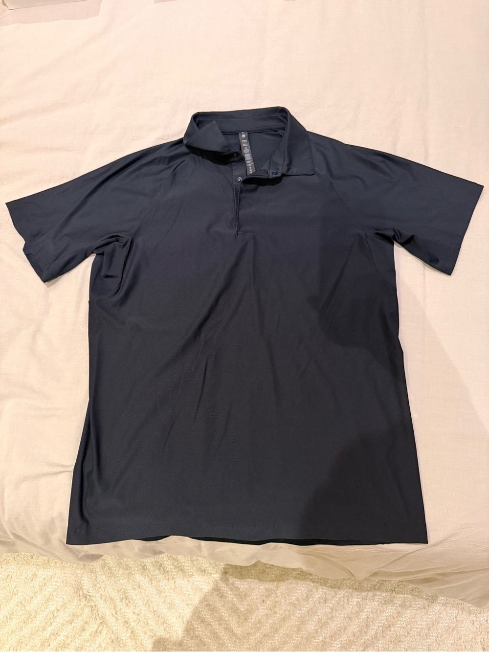 Men's Black Performance Polo - Lightweight Short Sleeve